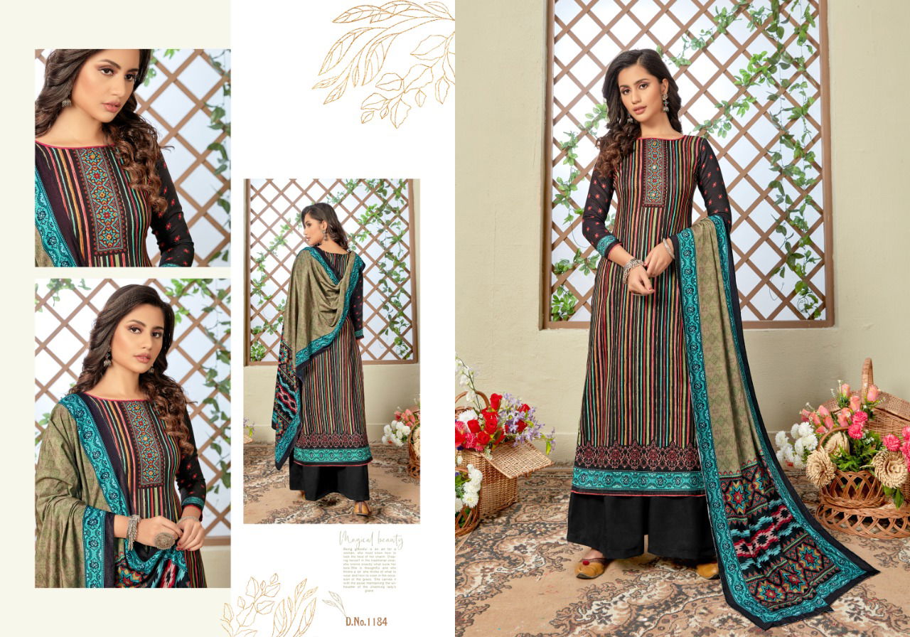 Bipson Shaneel 4 Woollen Pashmina Printed Ethnic Wear Ready Made Collection